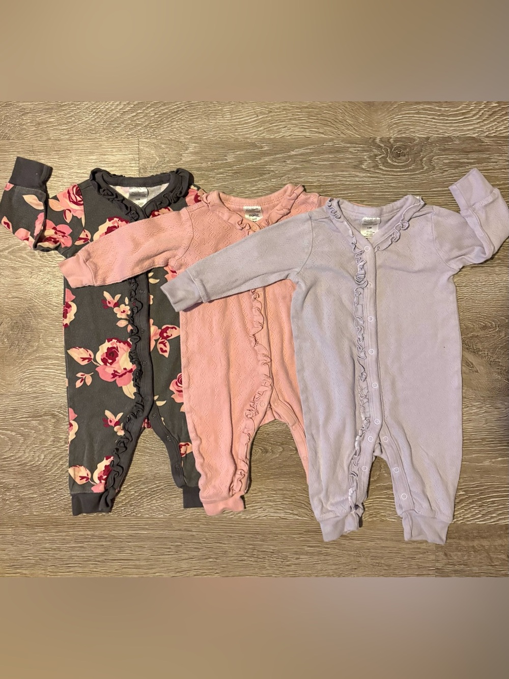 3 Baby Girl Pajamas (3-6 months)